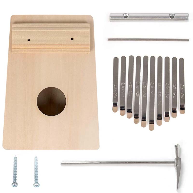 DIY Kalimba Kit Simple Assembly 10 17 Keys Africa Kalimba Wood Finger Thumb Piano Handwork DIY Musical Instruments For Kids