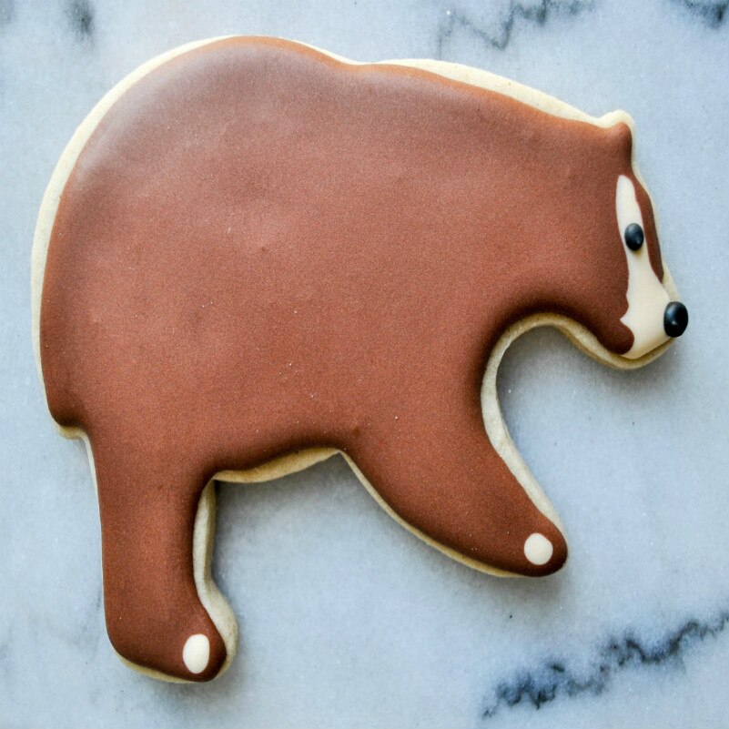 KENIAO Grizzly Bear Cookie Cutter Woodland Animal Fondant / Biscuit / Food Cutter for Kids - 13.1 x 8.7 cm - Stainless Steel