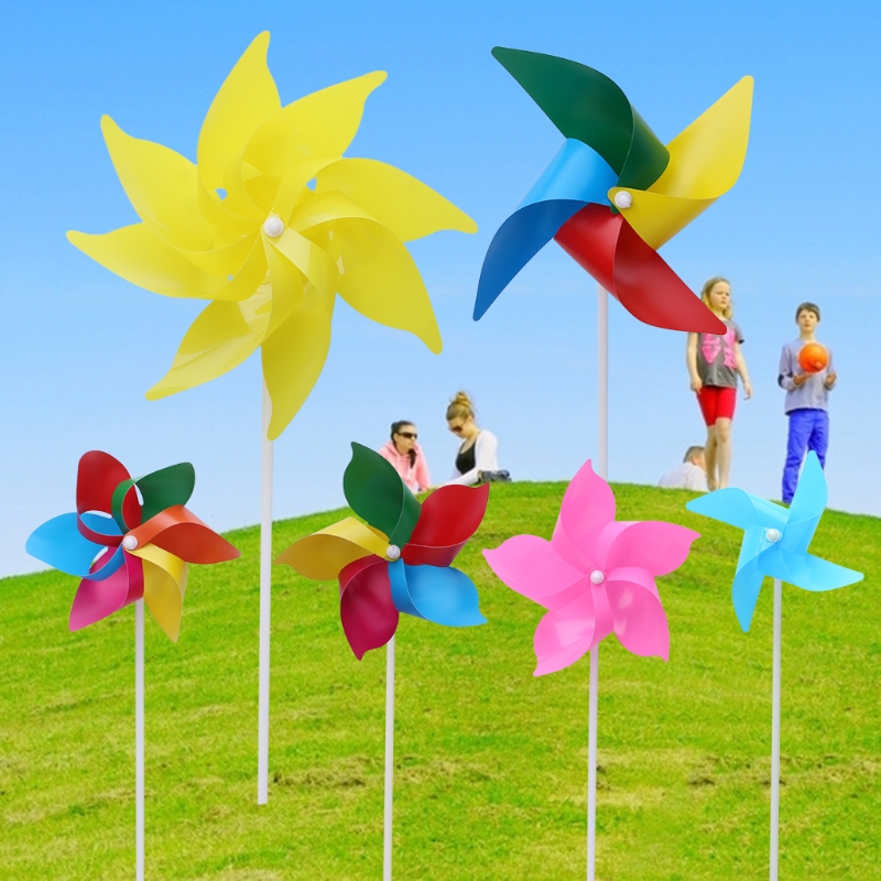 10Set Windmill Pinwheel Wind Spinner Garden Yard Art Decoration Outdoor Toys DIY Y4UD