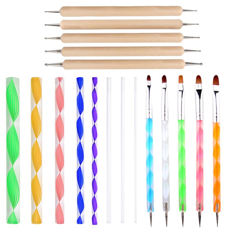 18pcs Mandala Drawing Tools Portable Painting Drawing Tools Pen Dotting Tools Brushes Mandala Stencil Ball Stylus Paint Mandala