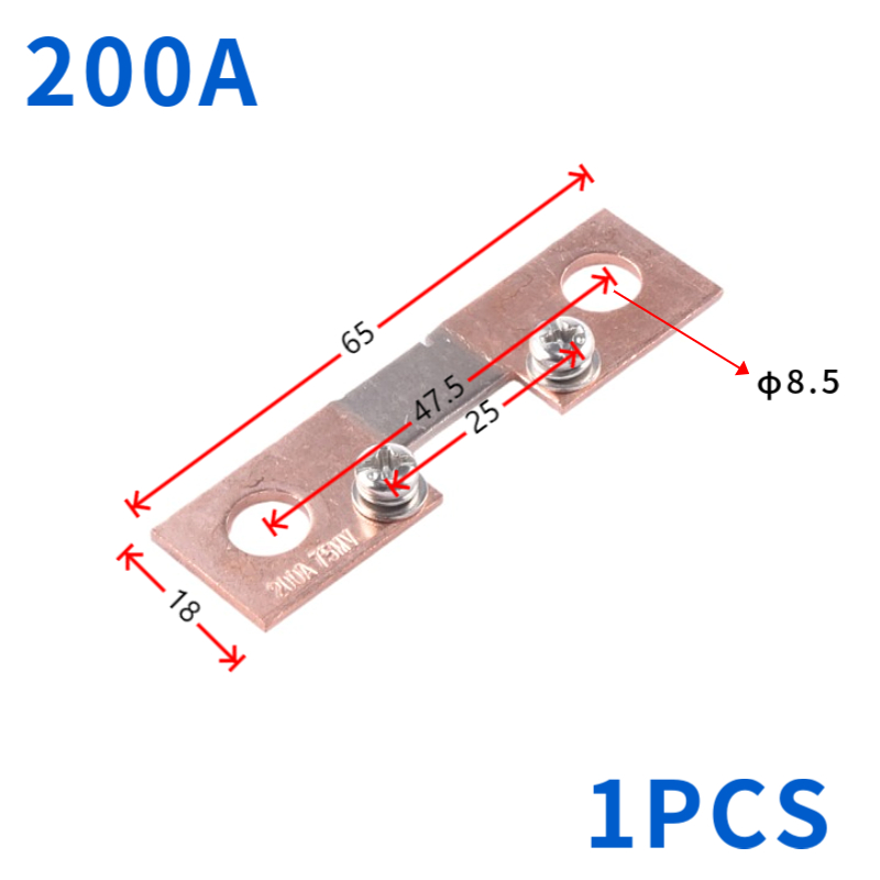 FL-P Chip shunt 100A 75mV Integrated on PCB 150A 200A 300A 400A 500A Tied To The Batter Copper Sampling Resistor DC Shunt: Red