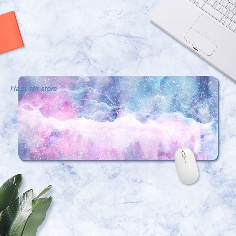 Large Marble Desk Pad Mouse Pad Gamer Waterproof Kawaii Desk Mat Computer Keyboard Table Decoration Cover Gaming Player Mice Mat: 300x800x2mm 21
