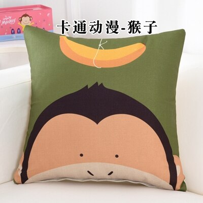 Cute Cartoon Printing Linen Square Sofa Children Cushion Cover Nap Throw Pillow Case Decorbox Home Decor Household Supplies: 3