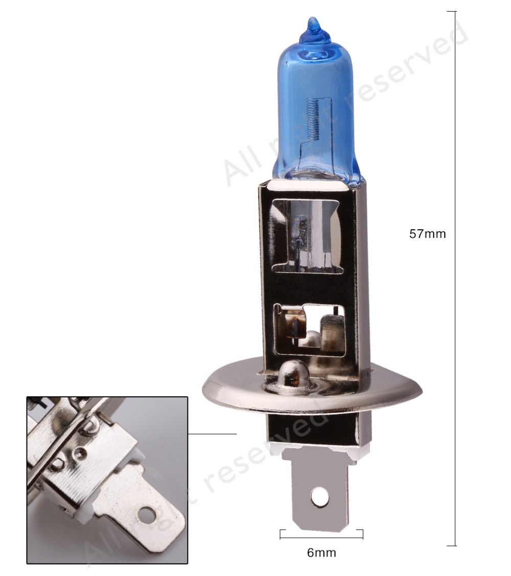 2 stücke H1 55W 12V Super Helle Halogenlampe Auto Scheinwerfer Lampe Nebel Lichter hoch Energie Auto Licht lampen 5000K Weiß