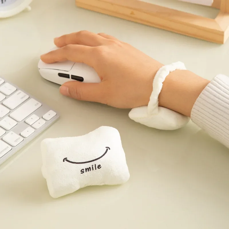 Leuke Expressie Polssteun Mini Kussen Ondersteuning Comfortabel Verminder vermoeidheid Anti-slijtage Polsbeschermer Muismat Kantoorbenodigdheden: COFFEE