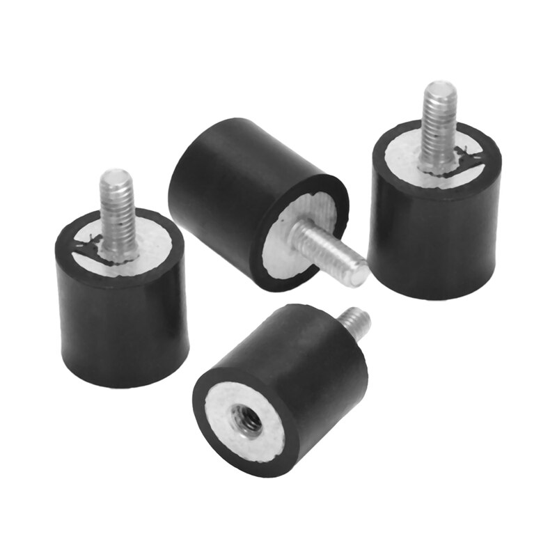 8Pcs M4 Buiten Binnenkant Anti Vibratie Rubber Buffer Isolator Attachment 15Mm X 15Mm