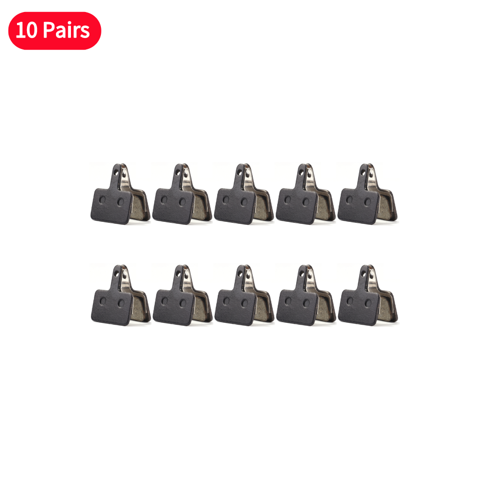 Pastillas de freno de disco para bicicleta de montaña, piezas de resina semimetálicas para SHIMANO M375 M445 M446, 10/15/20/30/40/50 pares: Rojo