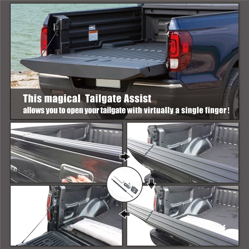 for 2005+ ford F-150 Truck Tailgate Auxiliary Lift Supports Shock Absorber Buffer Slow Down Speed Telescopic Rod