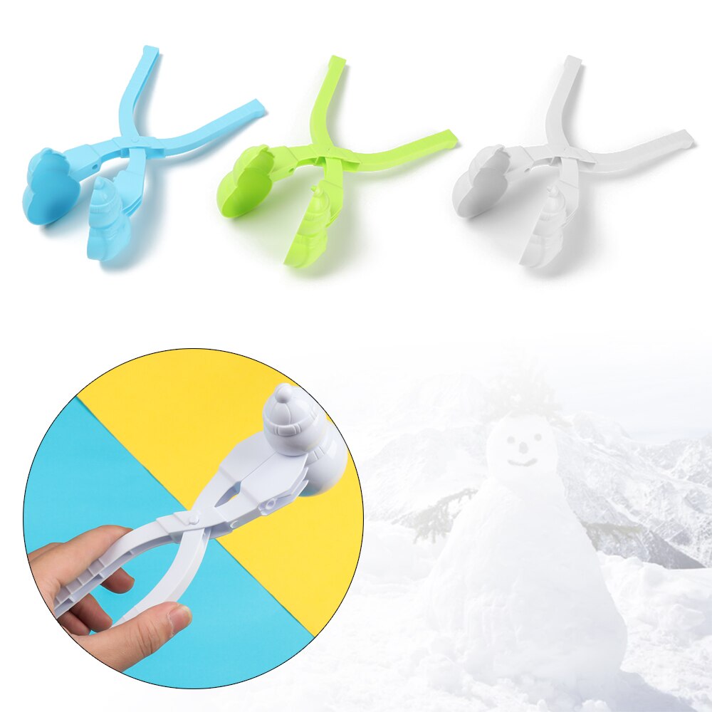 1PC Random Color Winter Plastic Snowball Maker Clip Kids Outdoor Sand Snowball Mold Toys Making Tools Duck Shaped Snowman Clip