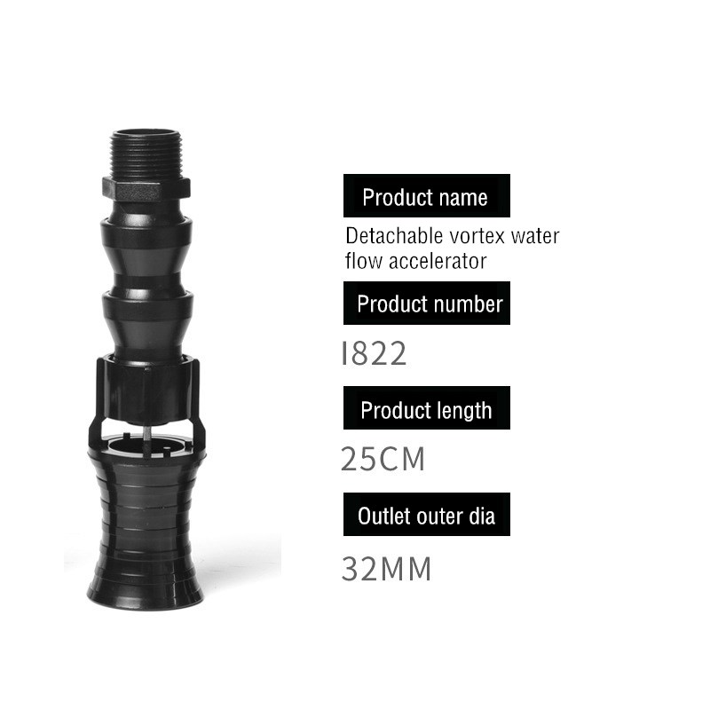 Wide Vortex Twist Water Flow Accelerators Adjustable Direction Aquarium Rotating Water Outlet Nozzle for Hose 1/2" 3/4'' 1": 0.75inch
