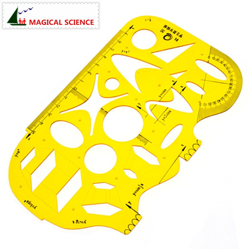 plastic Students' Mathematical templates Multifunctional Drawing rulers Function Geometry Protractor straightedge KJ011