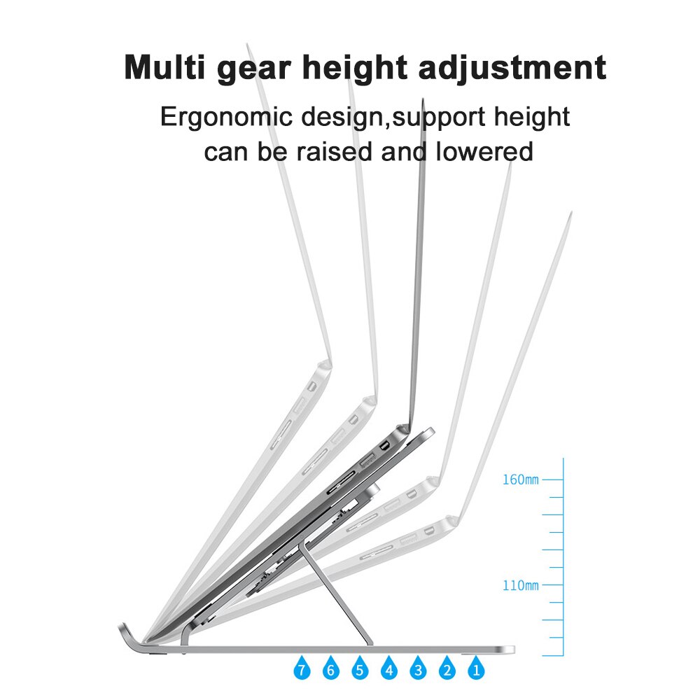 Przenośny stojak na laptopa składany wspornik stojak na notebooka uchwyt na Macbook zawodowiec powietrze HP Lapdesk uchwyt robić komputera chłodzącego pion