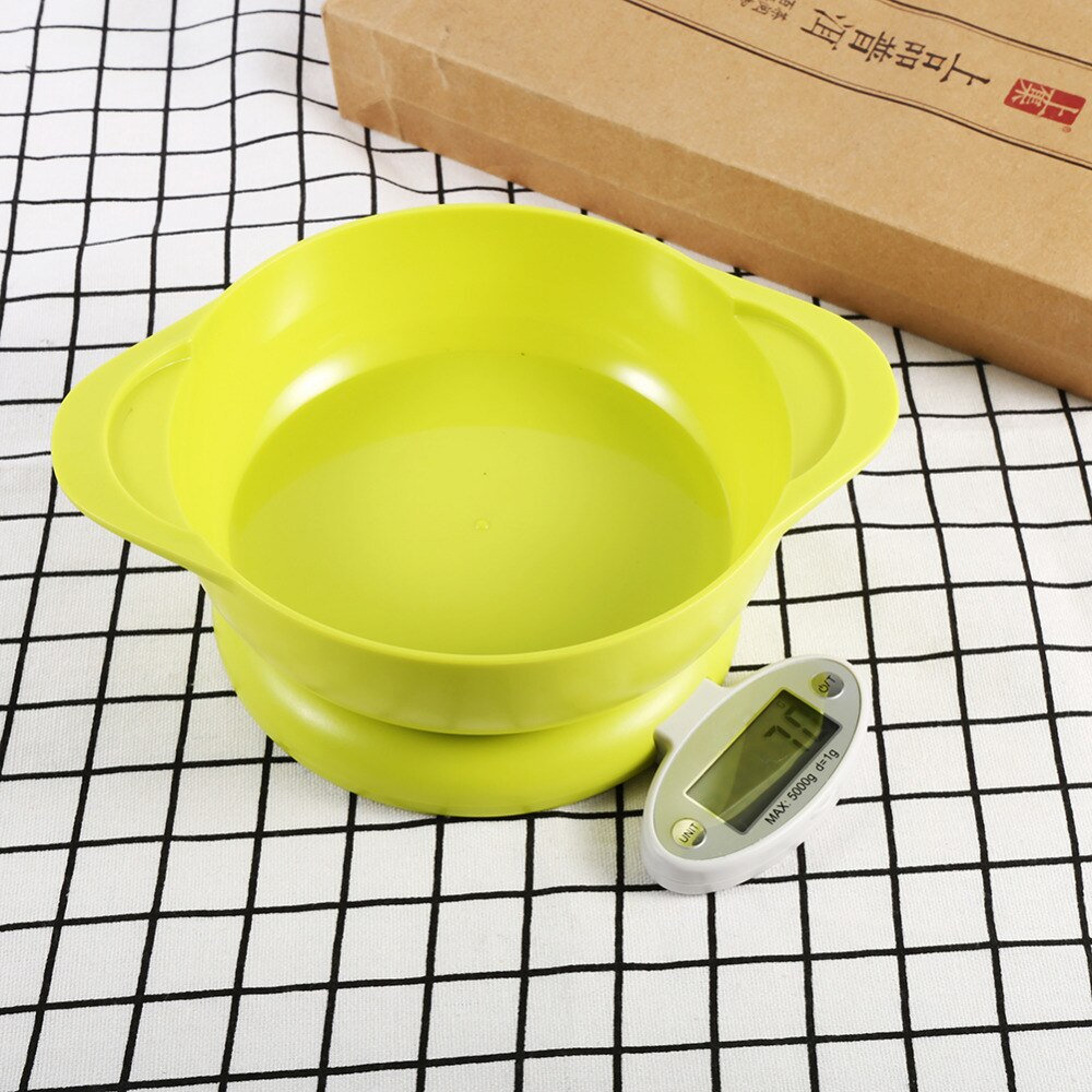 Digital Kitchen Scale 1g-5kg LCD Display Digital Scale With Food Bowl Portable Vegetable And Fruit Electronic Scale Kitchen Tool