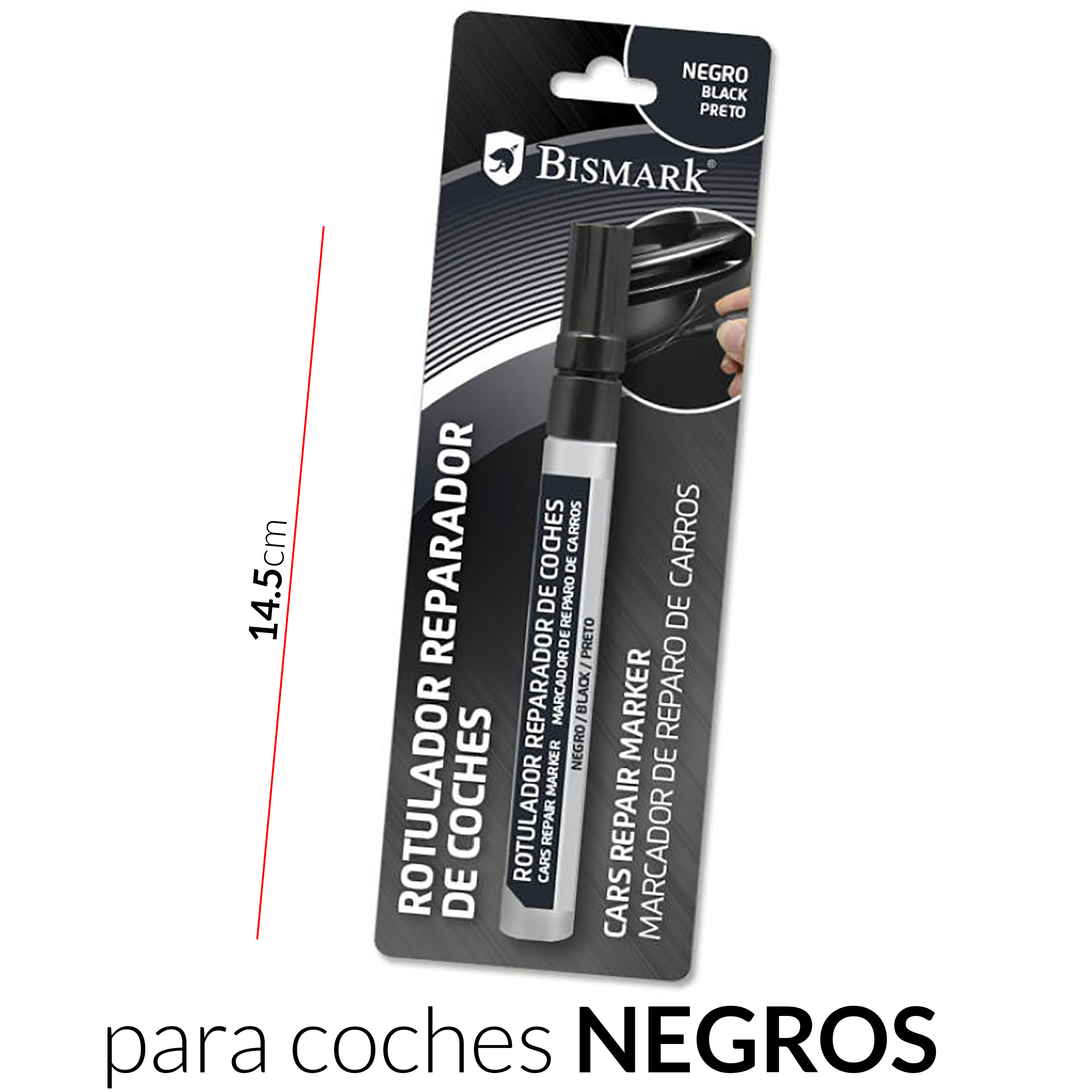 Rotulador Repara Arañazos Pintura Negro Plata Blanco para Coche Pincel Car Scratch Bismark Reparador de Rayaduras de Carrocería DIY