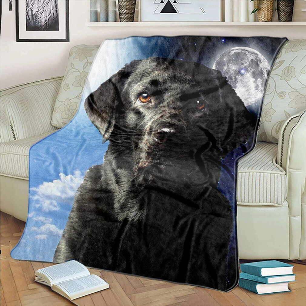 Dierlijke hond zachte flanellen dekens alpaca voor kinderen dikke warme plaid op de bedbank: 6 / 150130cm