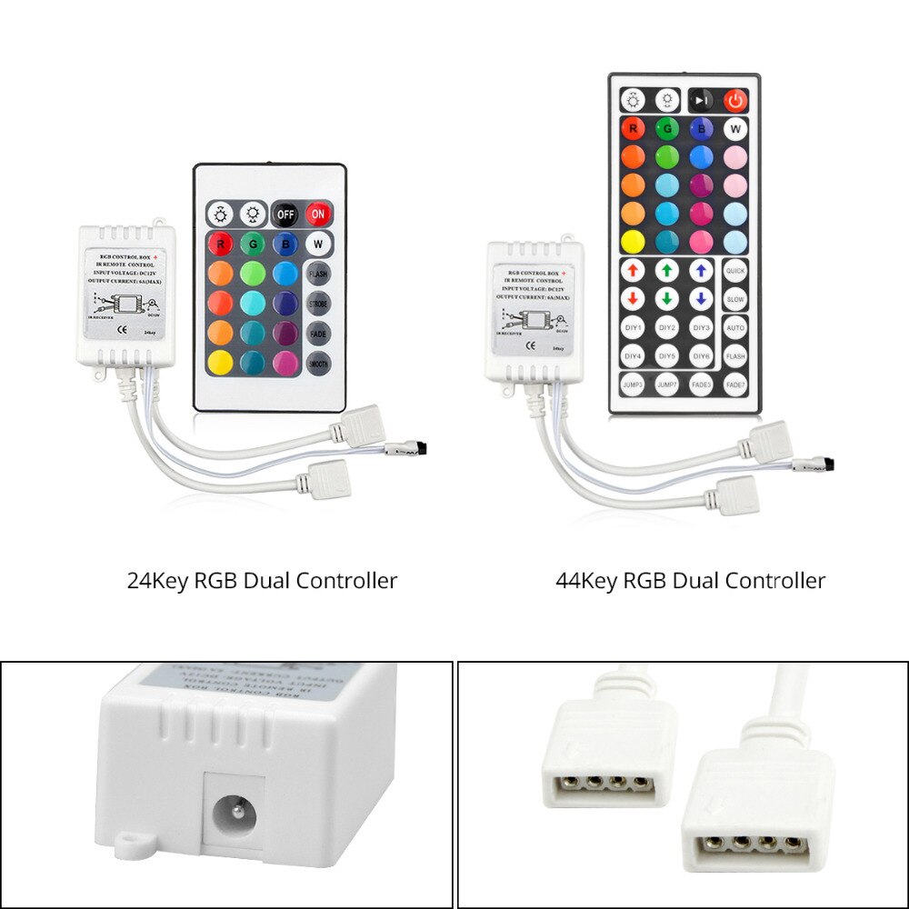 12V Controller Led Verlichting Rgb Led Strip Licht Controller Rgb Controller 44 Toetsen 24 Toetsen Draadloze Afstandsbediening 12V Led Strip