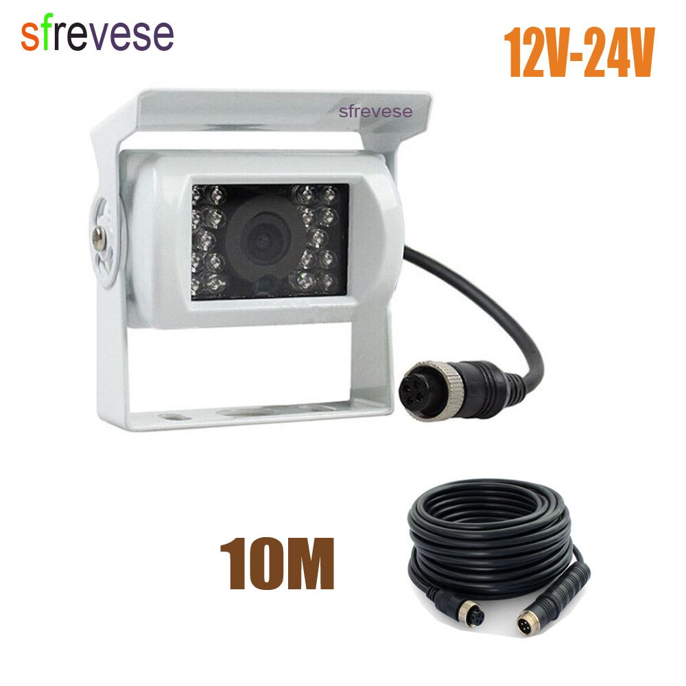 9" TFT LCD Rear View Monitor + Waterproof 4Pin 18 LED Reversing Parking Backup Camera Kit Free 20M cable for Bus Truck Motorhome: Camera 4pin 10m