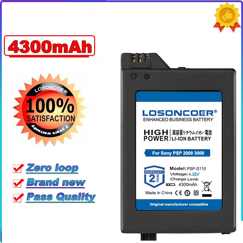 4300mAh PSP-S110 batería para Sony PSP 2000 PSP 3000 PSP2000 PSP3000 batería PSP-2000... PSP-3000... PSP-300 PSP2005 PSP2006 PSP3008