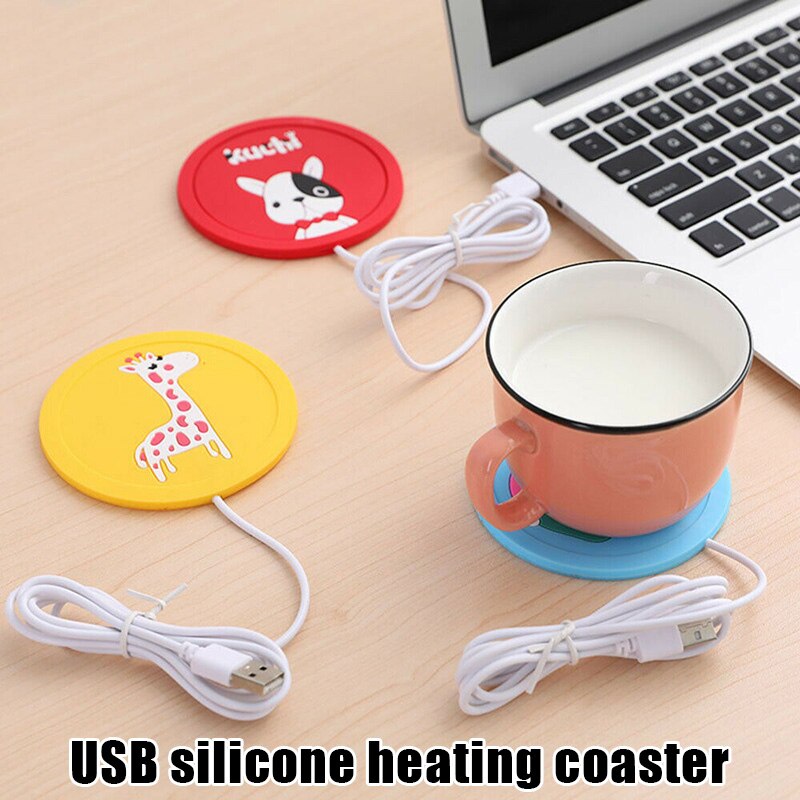 USB Power Suply Tea Coffee Cup Mug Warmer Heating Cup Mat Pad Coasters for Office SP99