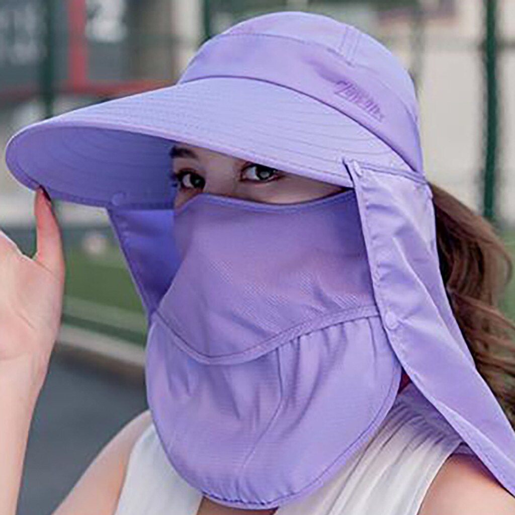 Damen Sonne Schutz Summe Hütte Maske Anti-Uv Doppel Schicht Radfahren Kappe Sonnenhut: PP