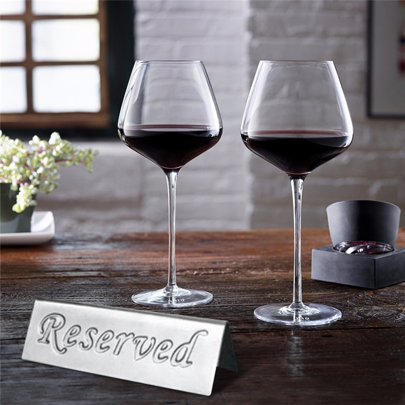 Stainless Steel Double-sided Has Reserved Reservation Reserved Reminder Restaurant Hotel Hotel Reminder Table Name Plate Sign