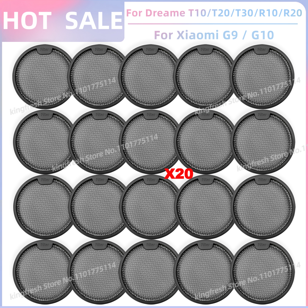 Passend für Dreame T10 / T20 / T20 Profi / T30 / T30 Neo / R10 / R10 Profi / R20, Xiaomi G9 / G10 Ersatzteile Vornachfilter: dunkel Grau