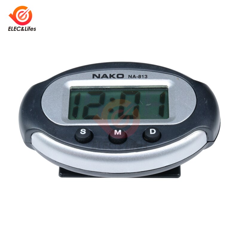 1 st minibil digital klocka elektronisk klocka automatisk elektronisk klocka datum lcd-skärm digital display