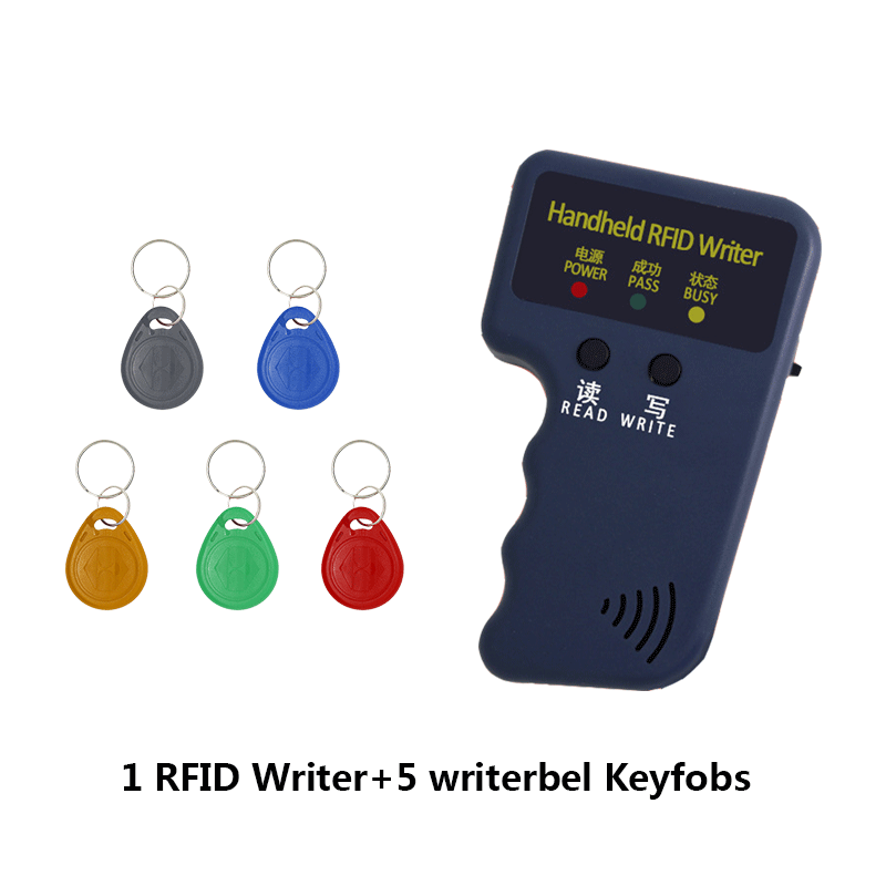 Handheld Access Control Card Reader Rfid Writer 125khz Copier Copier Programmer Card Reader Can Write T5577 Em4305 Label: style 1
