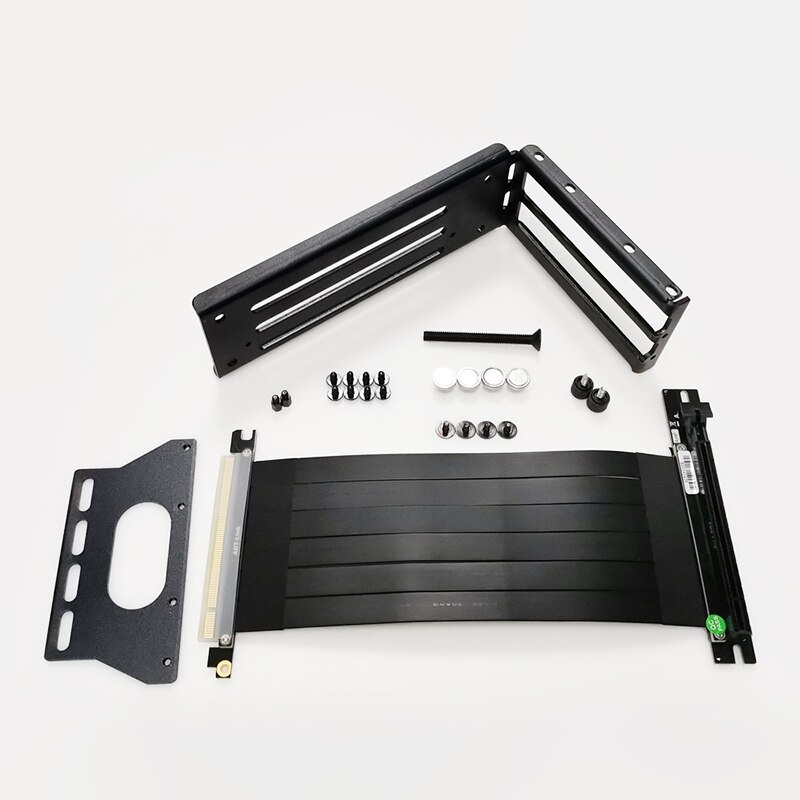 FormulaMod Fm-ZJYCX, Graphics Card Vertical Holder With Extension Cable, Fixed GPU Vertical, PCI-E Built-in Steering Bracket: PCI cable kit / 25cm