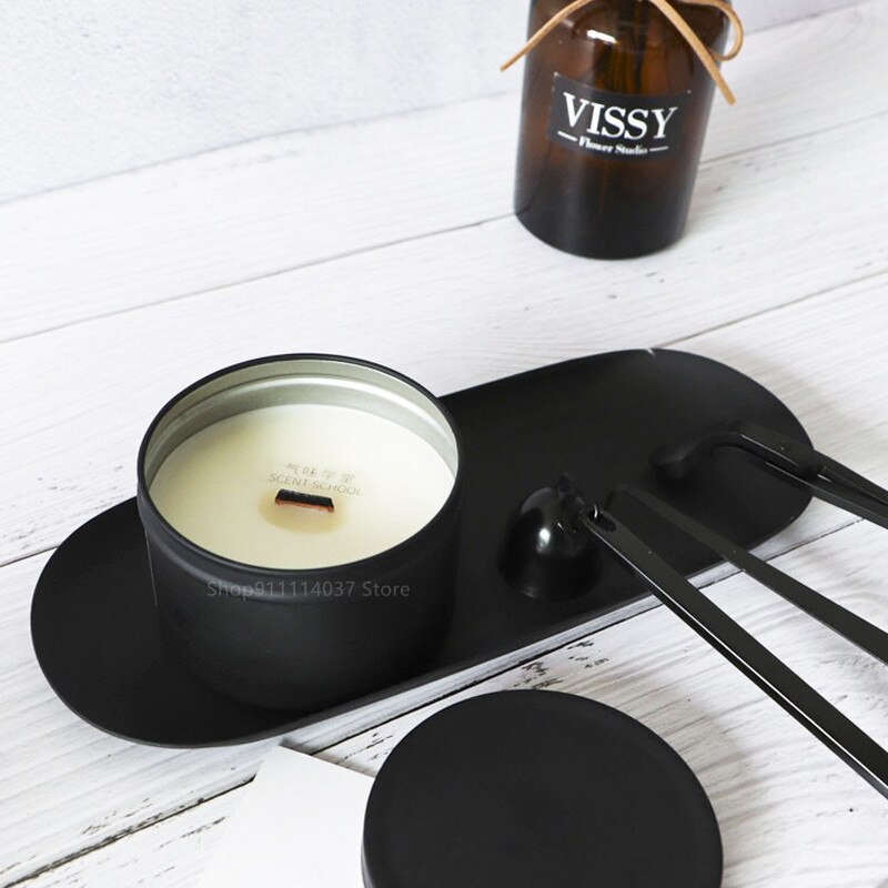 6pcs Candle Jars With Lid Bulk Round Candle Container Tins Candle Making Tools Wood Cotton Wicks DIY Candle Coffee Beans Storage