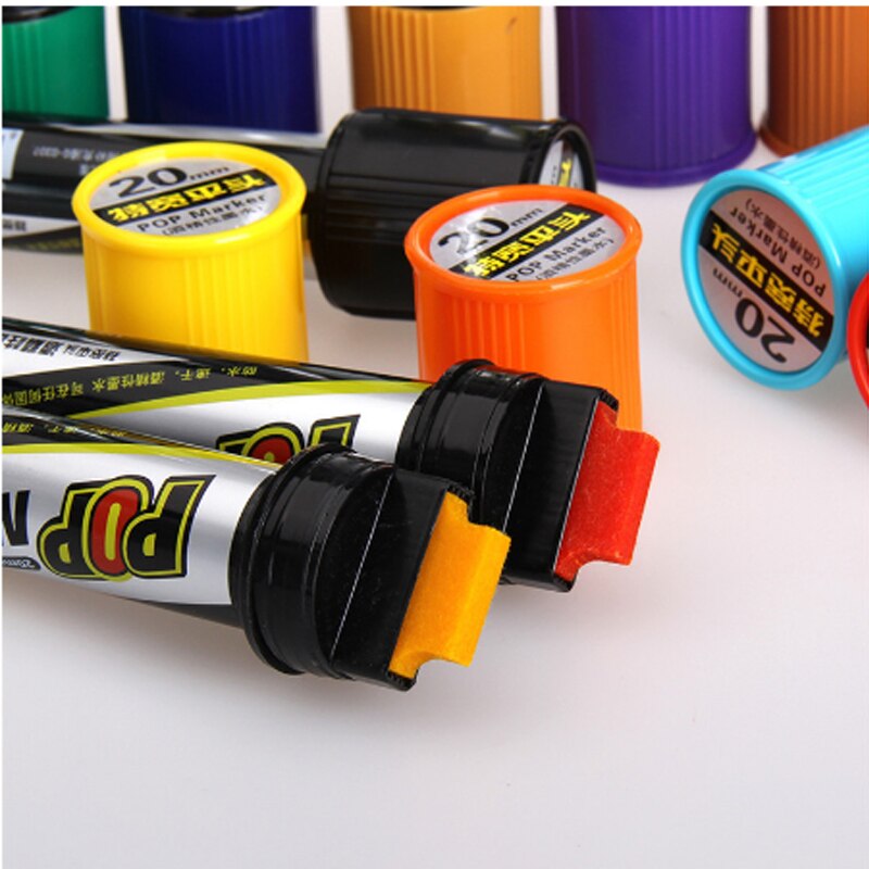 20mm vandtætte permanent markør plakat pen reklame pen farve maling alkohol fiber pen pop grafisk skitse pen kunst forsyninger