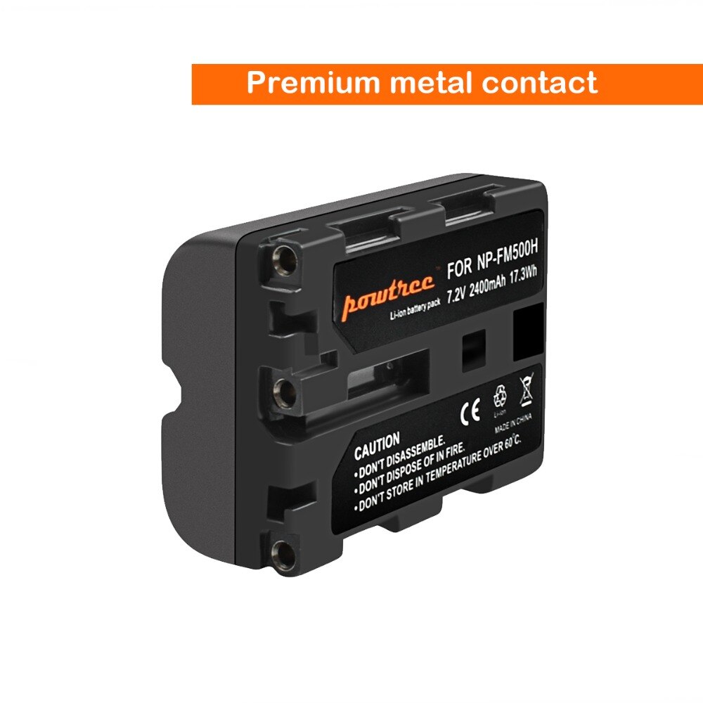 2400mAh 7.2V NP-FM500H Replacement Battery for Sony Alpha A57 A58 A65 A77 A99 A550 A560 A580 A700 A850 A900 Sony SLT a99 II