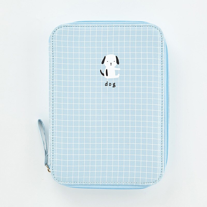 Kawaii Large Capacity School Pencil CaseMulti-function File Folder Bag Storage Bag For Student Ipad Notebooks Pens Stationery: dog