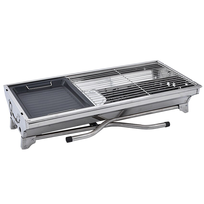 Neue Holzkohle grillen Tragbare und faltbare Grill für braten fleisch und shish Kebab, starke edelstahl Material Grill 5 oder mehr
