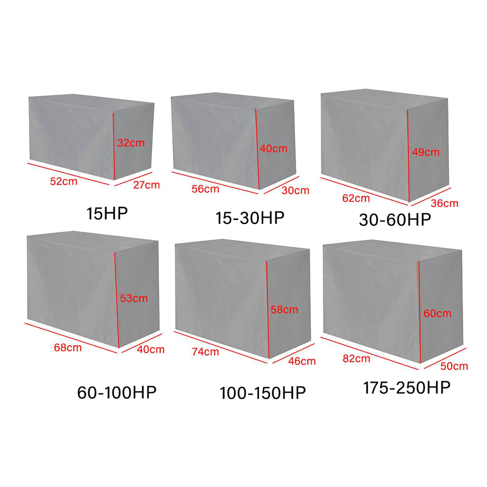 Boat Motor Cover Waterproof UV-Proof Half Outboard Motor Engine Boat Cover Marine Motor Protective Dustproof Cover 15-250HP