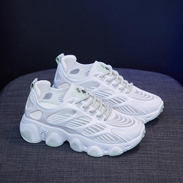 Frauen Schuhe Tennis Weibliche Modis lässig Sneaker Alle-Spiel verstopft Plattform runden Zehe Halbschuhe Pelz Keil Korb: 3 / 39