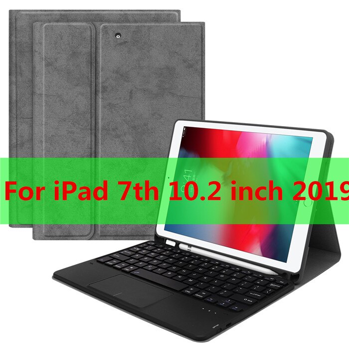 Touchpad Keyboard Case For iPad mini 5 7.9 6th 9.7 Pro 11 Air 3 10.5 Case mouse keyboard for iPad 7th 10.2 keyboard: T-1028-4-gray