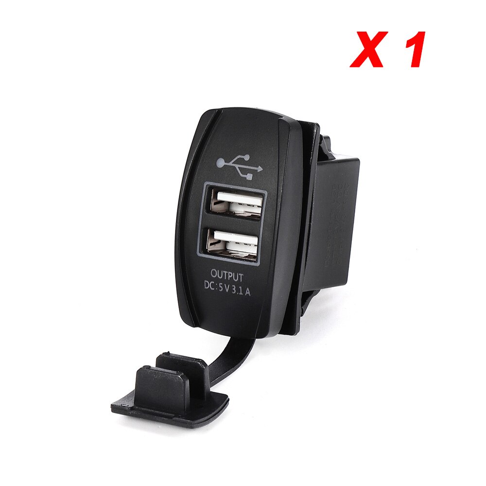 12-24V Blauwe Led Usb Charger Backlight Rocker Switch Voor Polaris Rzr Ranger 900 1000 RZR900 Voor John deere Gator Xuv Voor Kawasaki: 1 piece