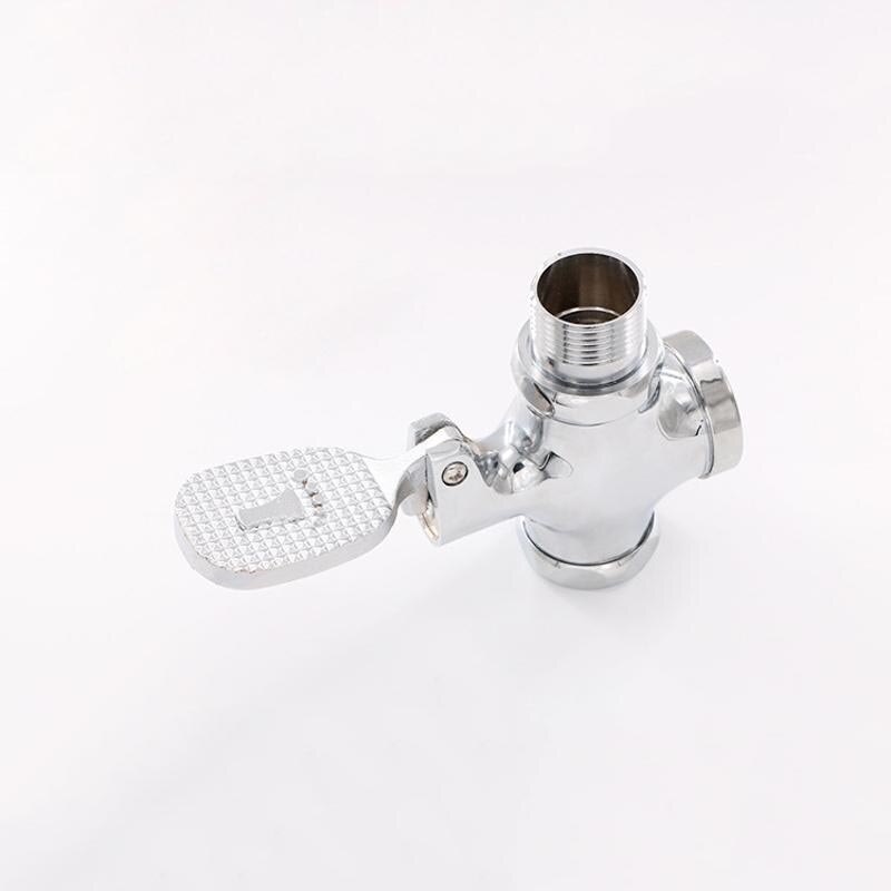 1 Pcs Outlet Interface 4CM Copper Foot Flush Valve Four way With Foot Stepping Pedal For Toilets And Urinals