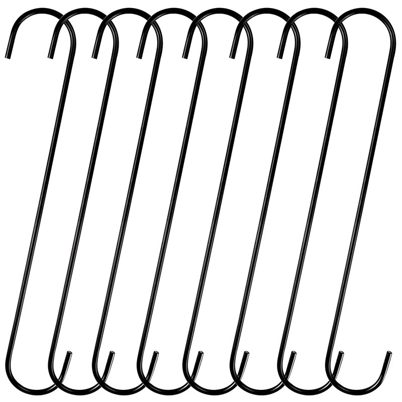 12 Inch 10 Pack Extra Large S Hooks for Hanging Plant Tree Branch,Bird Feeder,Pots and Pans Closet Garden Pergola: Default Title