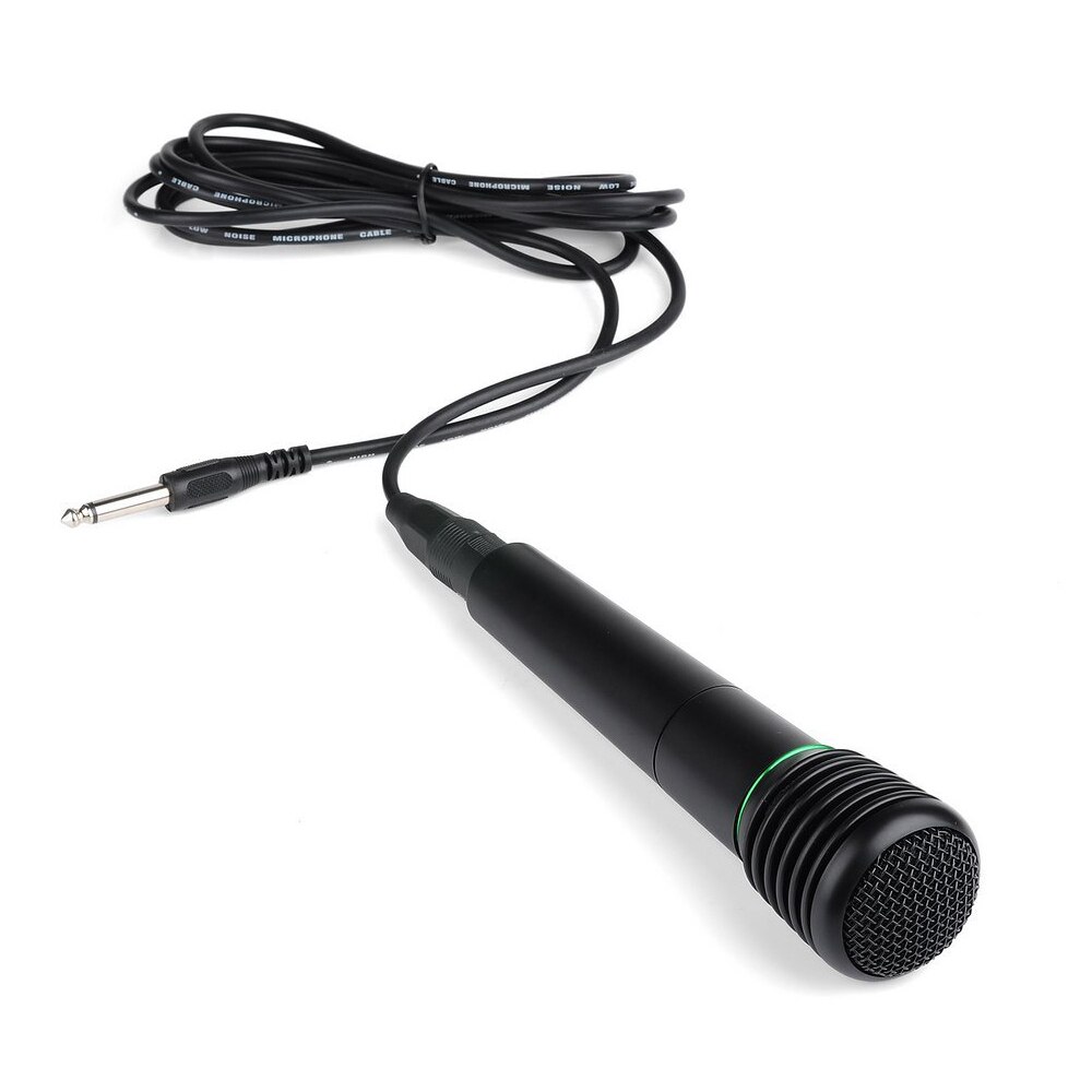 2 in 1 Wired & Wireless Handheld Microphone Wireless & Wired Microphone Receiver Unidirectional Black