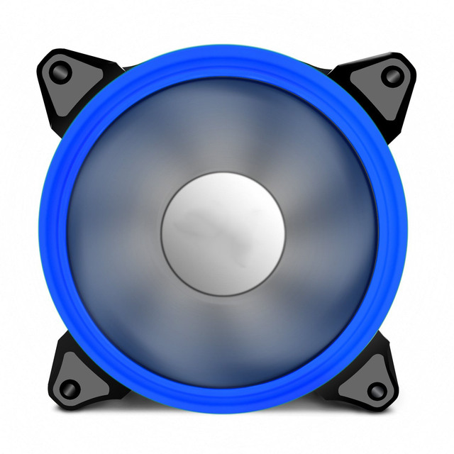 Komputerowy wentylator chłodzący LED 120 mm Wentylator chłodzący 120 mm Cool Glare Czerwony Niebieski Zielony Biały Wentylator chłodzący do chłodnic procesorów Radiatory: Blue