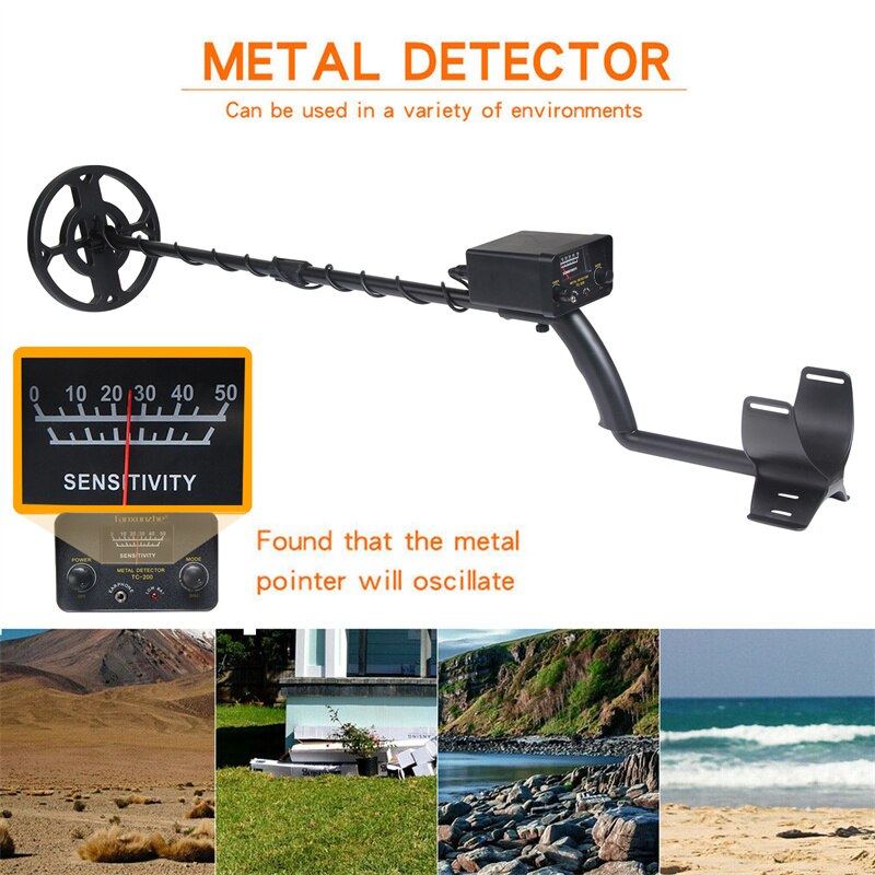 Aggiornamento di TC-200 Metal Detector sotterraneo Draad Ijzer metalloen Goud rivelatore Verstelbare Tracker Voor Schat Zoeken spec we rileva