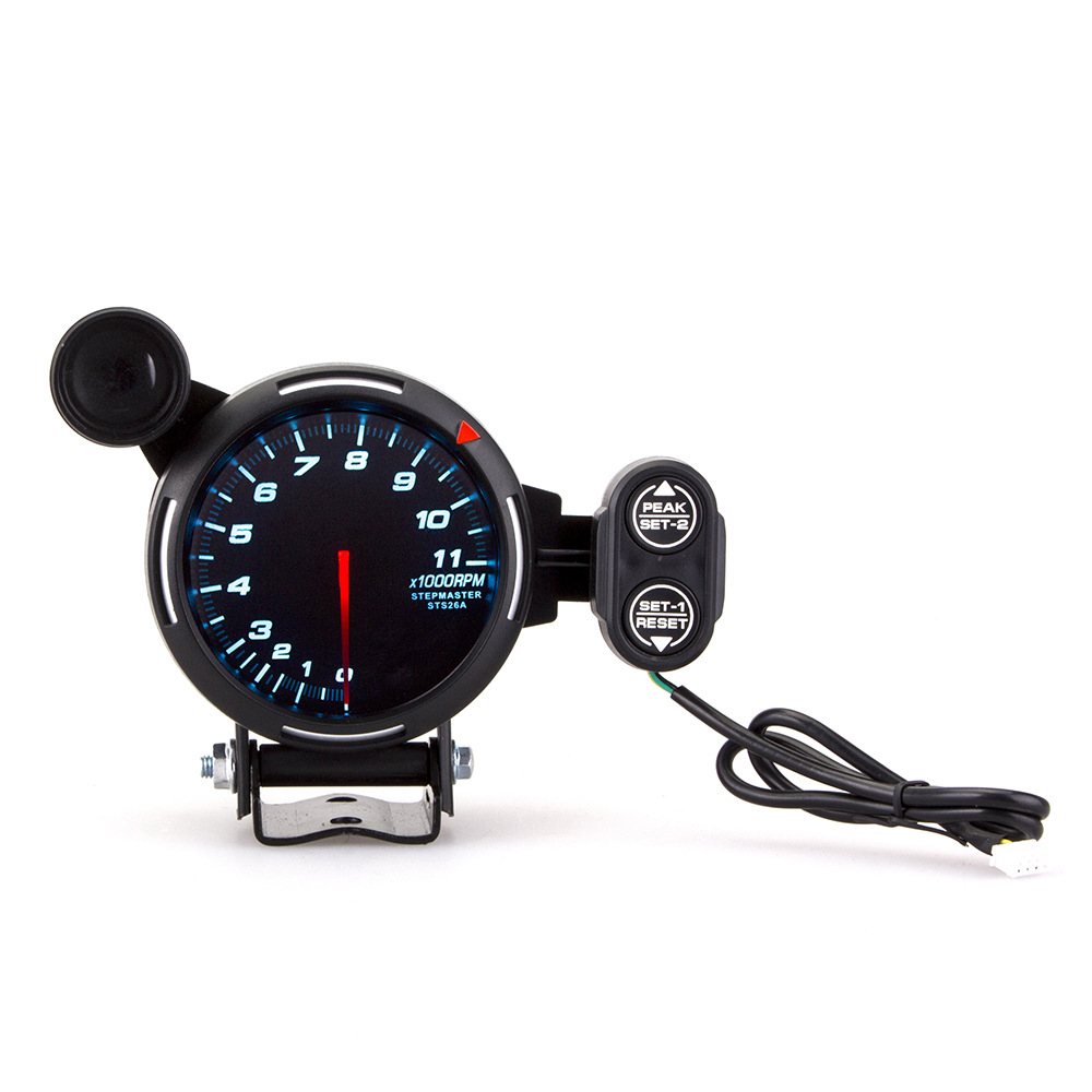 Auto Car Tachometer Tacho Gauge 0~11000 RPM Meter 80mm Universal Car Motor White Led Meter Pointer RPM 12V Gasoline