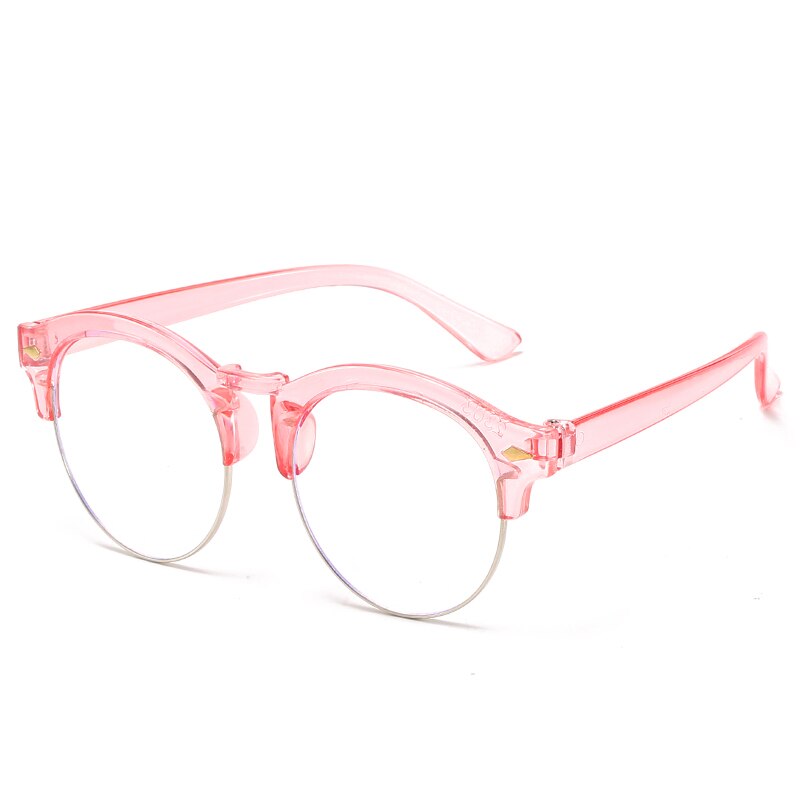 Anti-blau Licht freundlicher Brille Junge Mädchen Spiel lesen Computer schutzbrille Klar freundlicher Runde Anti Blau Brillen: 3-DJ2303-C4
