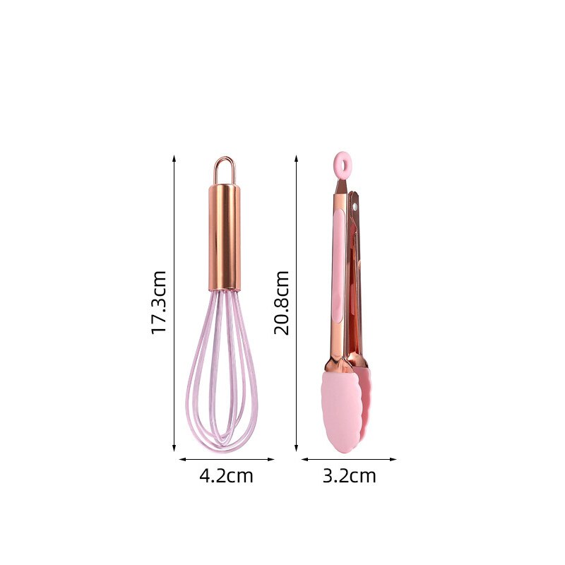 Silicone Kitchen Set 10-Piece Mini Baking Kit Complementary Food Non-stick Spatula Colander Scraper High Temperature Accessories