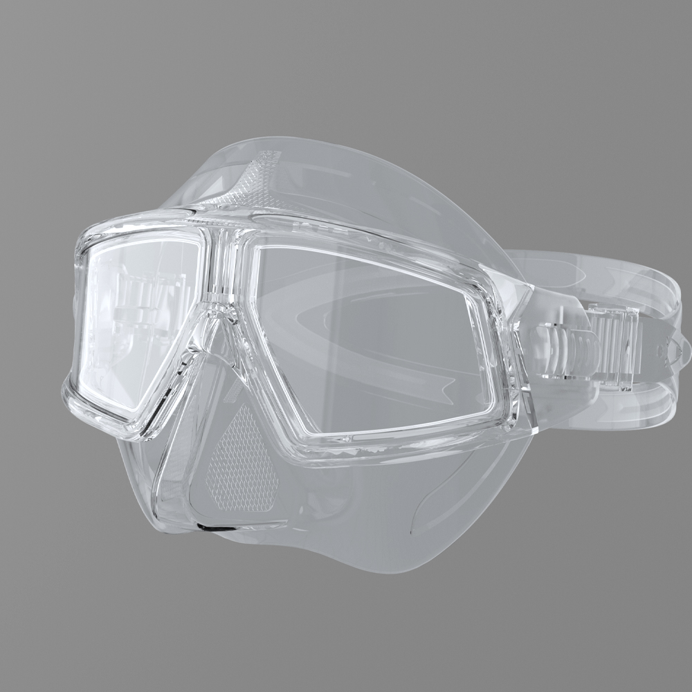 Professionelles Tauchmasken-Set für Erwachsene – HD-Antibeschlag-Linse, UV-Schutz, verstellbare Schnorchel- und Schwimmbrille für Taucher: Licht Grau