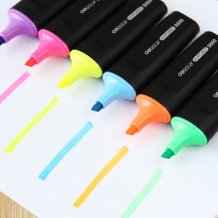Briefpapier Markeerstift Neon Pen Multicolour Deli S600 Neon Pen Neon Marker Pen Hoge Lichter Aquarel Pen