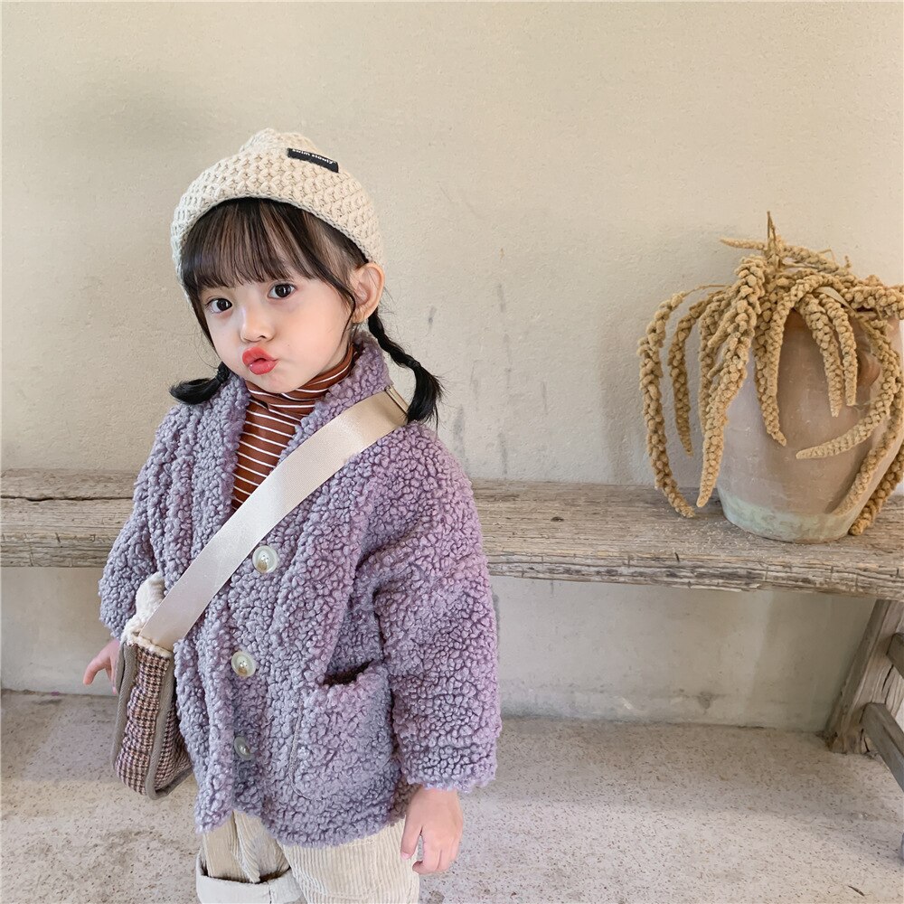 Baby winterkleding meisjes jassen winter kindermeisjes wollen jassen kinderen fluwelen dikke warme jas peuter bovenkleding 2-7y
