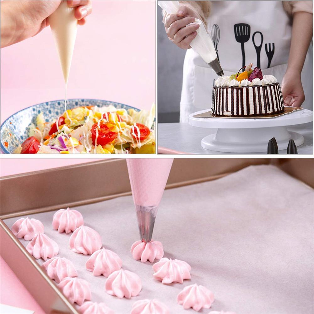 Bolsa de repostería desechable de 100 piezas, bolsas de plástico para glaseado de galletas, pasteles y magdalenas glaseado de, herramientas para hornear, 30CM